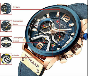 Watch Men's Chronograph Watches And Fashion Bracelet Set