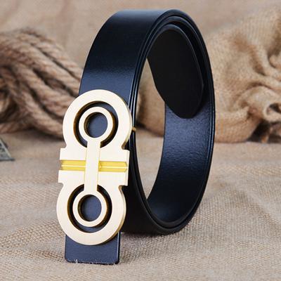 Big Solid Brass Horsebit Buckle Men Belt