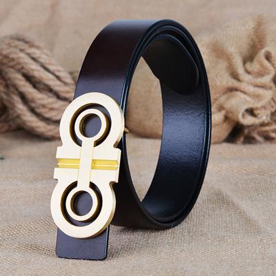 Big Solid Brass Horsebit Buckle Men Belt