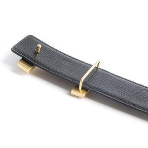 Crocodile Pattern Men Belts With Solid Brass H Buckle