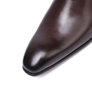 Dark Brown Unique Monk Strap Men Formal Shoes