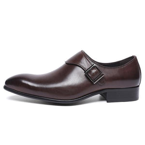 Dark Brown Unique Monk Strap Men Formal Shoes