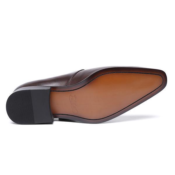 Dark Brown Unique Monk Strap Men Formal Shoes