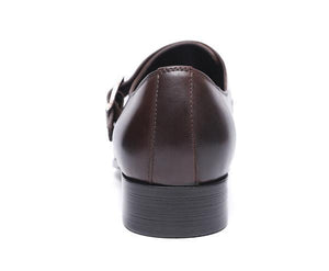 Dark Brown Unique Monk Strap Men Formal Shoes