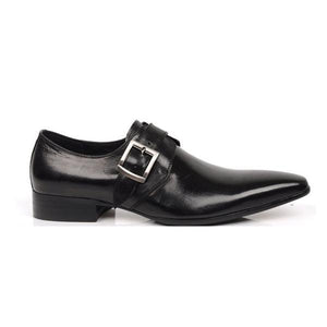 Italian Style Monk Strap Shoes With Big Buckle For Men