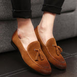 Italian Style Tasselled Men Loafers Shoes With Gradient Toe