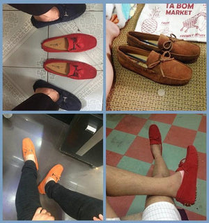 Men Nubuck Loafers Shoes Moccasins