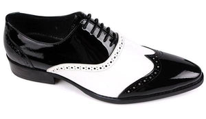 Pointed Toe Black And White Classic Style Men Oxford Shoes