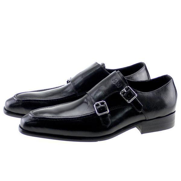 Pointed Toe Double Monk Strap Men Elegant Shoes