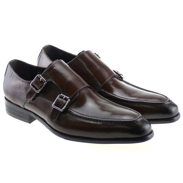 Pointed Toe Double Monk Strap Men Elegant Shoes