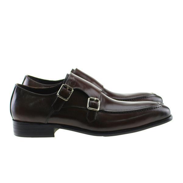 Pointed Toe Double Monk Strap Men Elegant Shoes