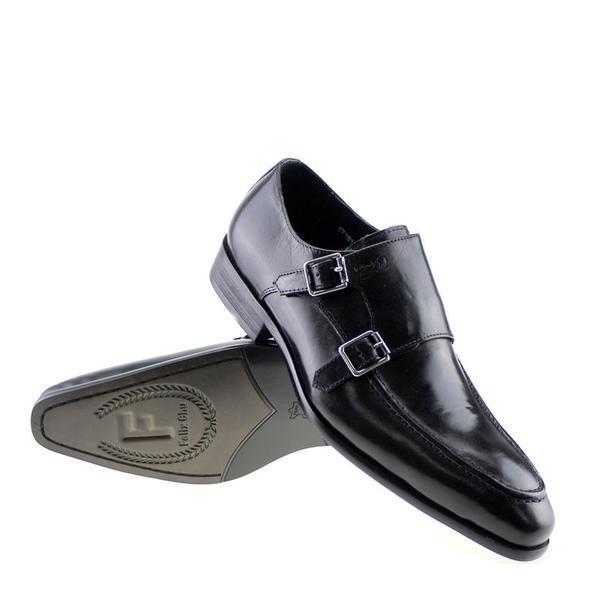 Pointed Toe Double Monk Strap Men Elegant Shoes