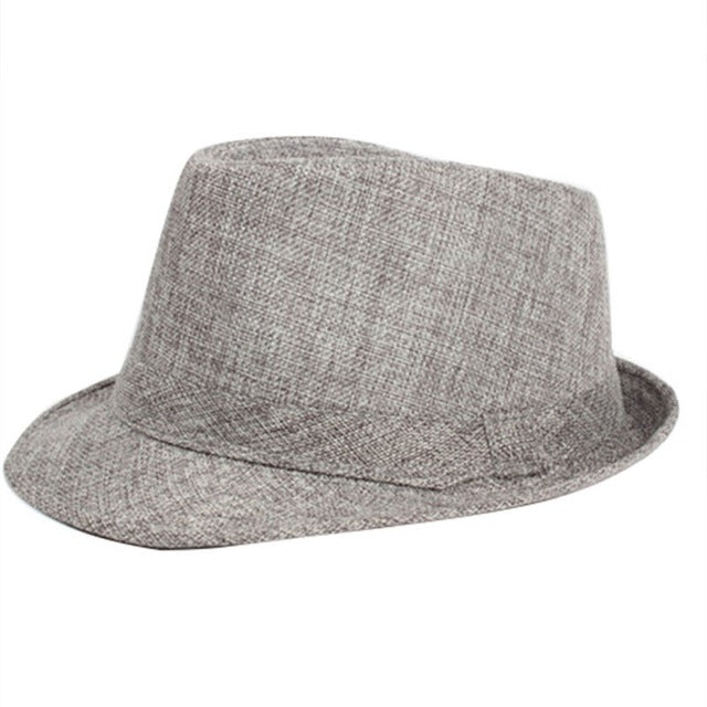 Dark Pattern Panama Trilby Fedora Canvas Straw Hat