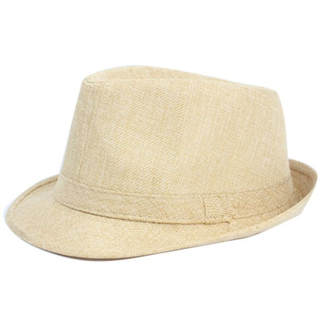 Dark Pattern Panama Trilby Fedora Canvas Straw Hat