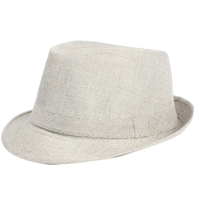 Dark Pattern Panama Trilby Fedora Canvas Straw Hat