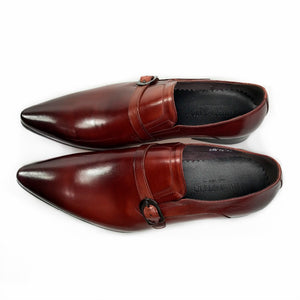 Elegant Vintage Style Men Loafers Shoes with Leather Strap and Buckle