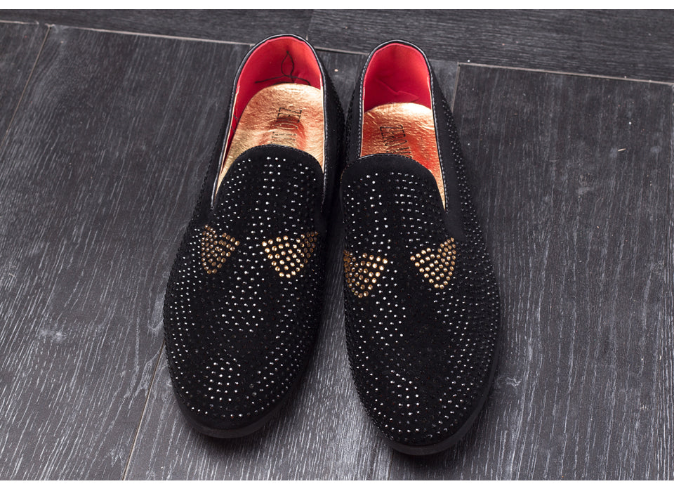 Italian Style Men Loafers With Pin Details