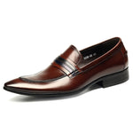 Dark Brown Italian Classic Style Men Loafer Shoes