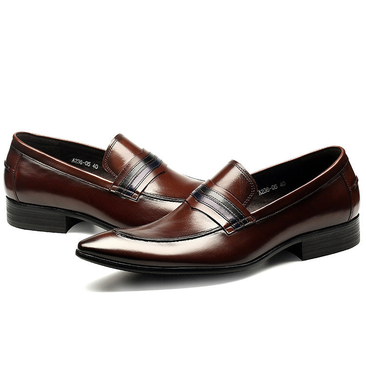 Dark Brown Italian Classic Style Men Loafer Shoes