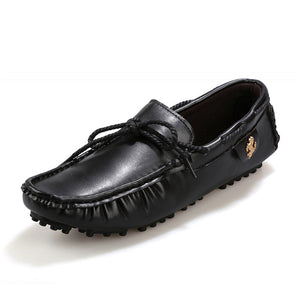 Men Faux Leather Loafers Shoes Driving Shoes with Stallion Details