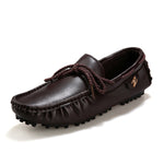 Men Faux Leather Loafers Shoes Driving Shoes with Stallion Details