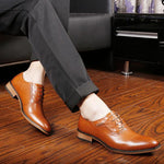 Simple Minimalist Style Pointed Toe Men Oxford Shoes