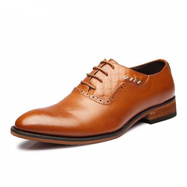 Simple Minimalist Style Pointed Toe Men Oxford Shoes