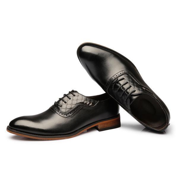 Simple Minimalist Style Pointed Toe Men Oxford Shoes