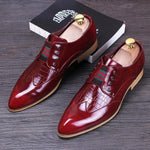 Slip On Style Men Dress Shoes With Croco PU Leather Detail Details